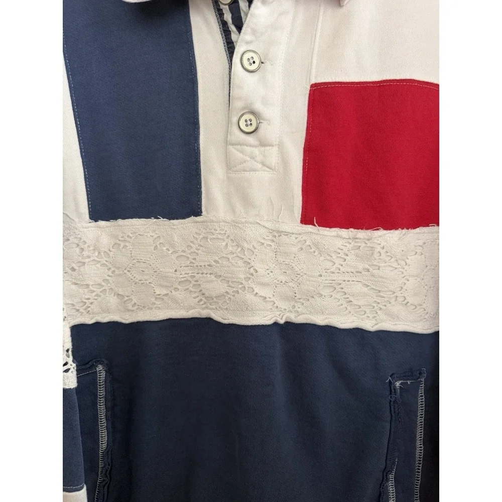 Free People We The Free American Dream Polo Women's Size Medium - Picture 11 of 15